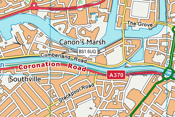 BS1 6UQ map - OS VectorMap District (Ordnance Survey)