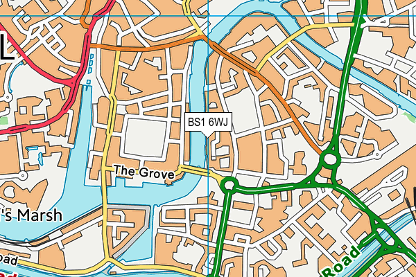 BS1 6WJ map - OS VectorMap District (Ordnance Survey) BS1 6WJ map - OS VectorMap District (Ordnance Survey)