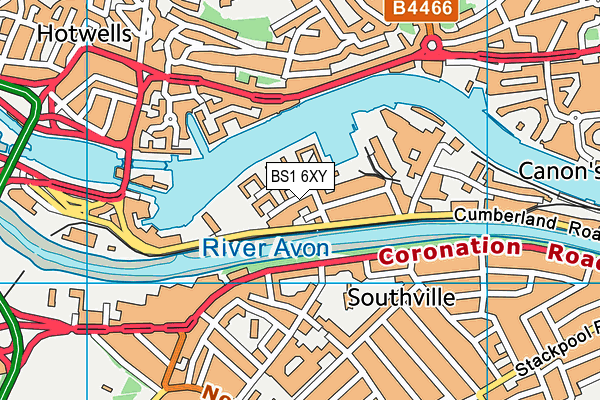 BS1 6XY map - OS VectorMap District (Ordnance Survey)