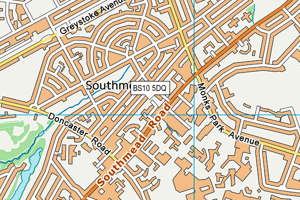BS10 5DQ map - OS VectorMap District (Ordnance Survey)