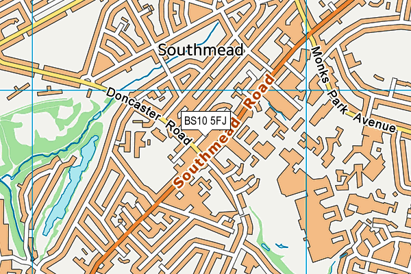 BS10 5FJ map - OS VectorMap District (Ordnance Survey) BS10 5FJ map - OS VectorMap District (Ordnance Survey)