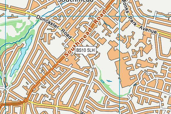 BS10 5LH map - OS VectorMap District (Ordnance Survey) BS10 5LH map - OS VectorMap District (Ordnance Survey)