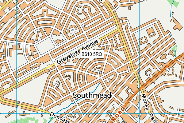 BS10 5RQ map - OS VectorMap District (Ordnance Survey)