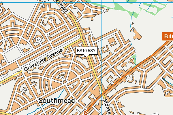 BS10 5SY map - OS VectorMap District (Ordnance Survey)