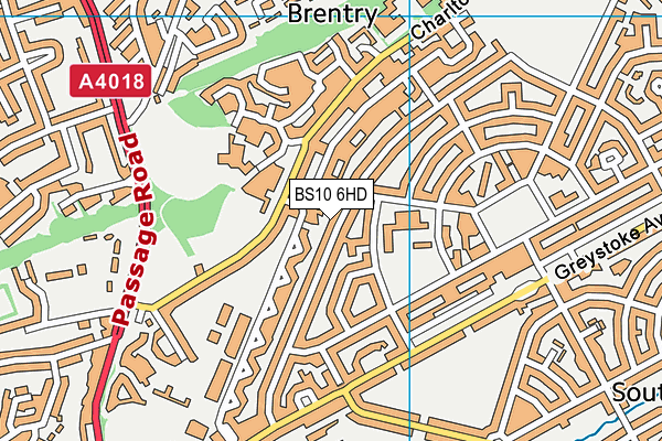 BS10 6HD map - OS VectorMap District (Ordnance Survey)