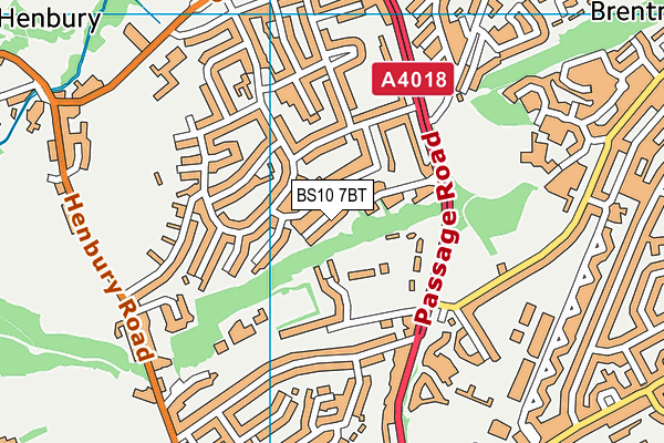 BS10 7BT map - OS VectorMap District (Ordnance Survey)