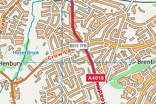 BS10 7FB map - OS VectorMap District (Ordnance Survey)