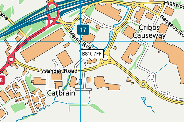 BS10 7FF map - OS VectorMap District (Ordnance Survey) BS10 7FF map - OS VectorMap District (Ordnance Survey)