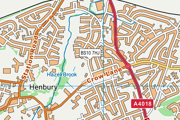 BS10 7HJ map - OS VectorMap District (Ordnance Survey)
