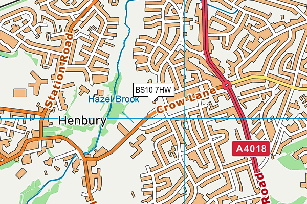 BS10 7HW map - OS VectorMap District (Ordnance Survey)