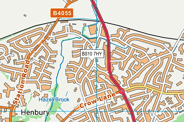 BS10 7HY map - OS VectorMap District (Ordnance Survey)