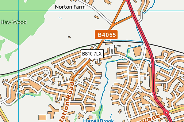 BS10 7LX map - OS VectorMap District (Ordnance Survey) BS10 7LX map - OS VectorMap District (Ordnance Survey)