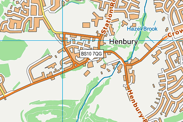 BS10 7QG map - OS VectorMap District (Ordnance Survey)