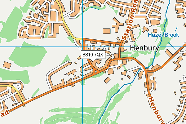 BS10 7QX map - OS VectorMap District (Ordnance Survey)