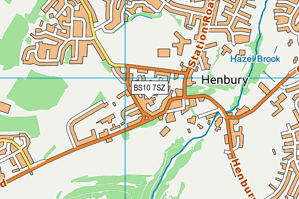 BS10 7SZ map - OS VectorMap District (Ordnance Survey)