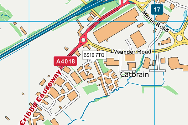 BS10 7TQ map - OS VectorMap District (Ordnance Survey)