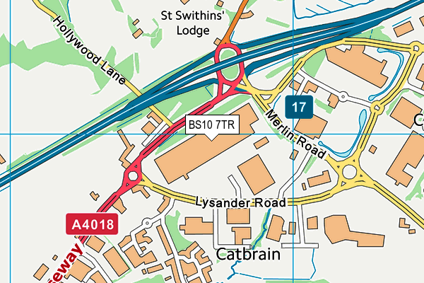 BS10 7TR map - OS VectorMap District (Ordnance Survey) BS10 7TR map - OS VectorMap District (Ordnance Survey)