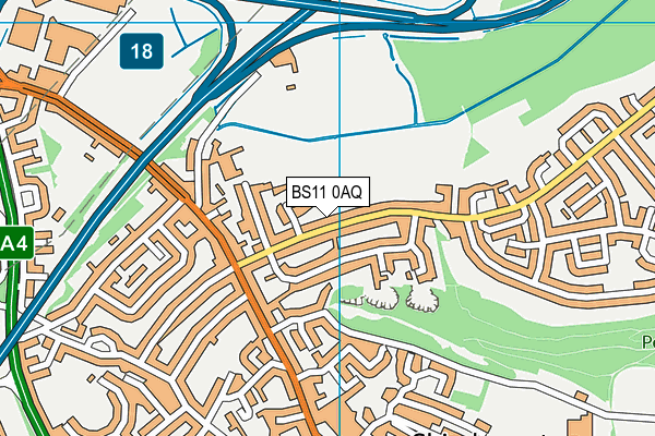 BS11 0AQ map - OS VectorMap District (Ordnance Survey)