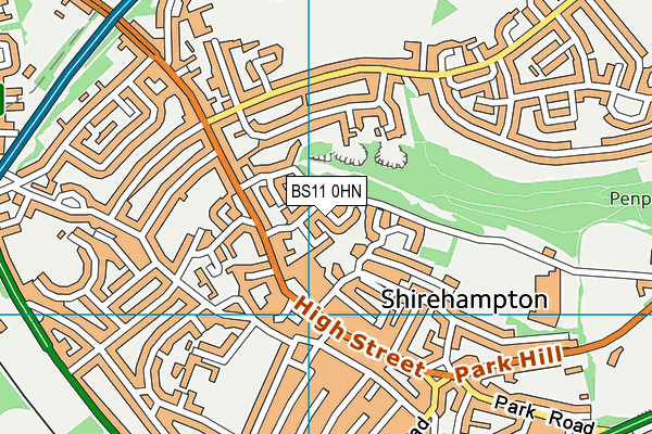 BS11 0HN map - OS VectorMap District (Ordnance Survey)