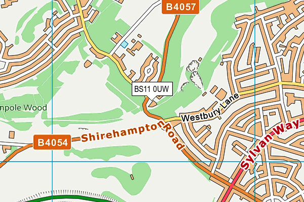 BS11 0UW map - OS VectorMap District (Ordnance Survey)
