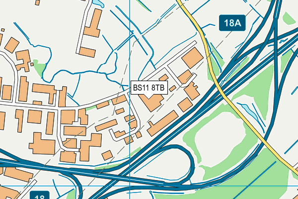 BS11 8TB map - OS VectorMap District (Ordnance Survey) BS11 8TB map - OS VectorMap District (Ordnance Survey)