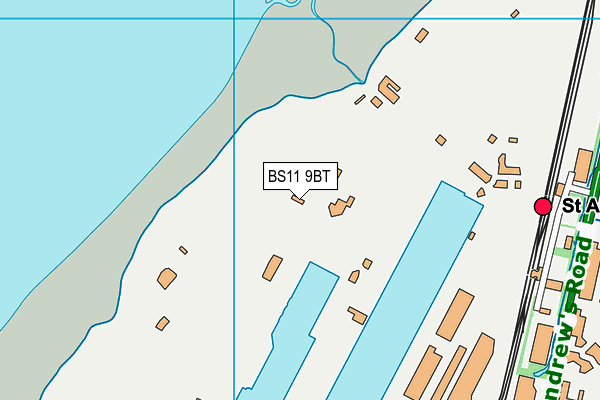 BS11 9BT map - OS VectorMap District (Ordnance Survey) BS11 9BT map - OS VectorMap District (Ordnance Survey)