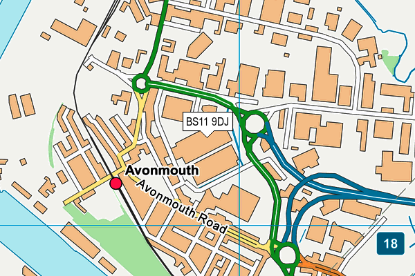 BS11 9DJ map - OS VectorMap District (Ordnance Survey) BS11 9DJ map - OS VectorMap District (Ordnance Survey)