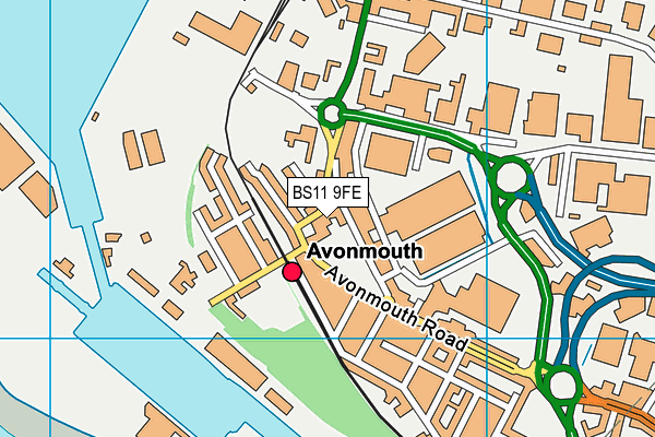 BS11 9FE map - OS VectorMap District (Ordnance Survey) BS11 9FE map - OS VectorMap District (Ordnance Survey)
