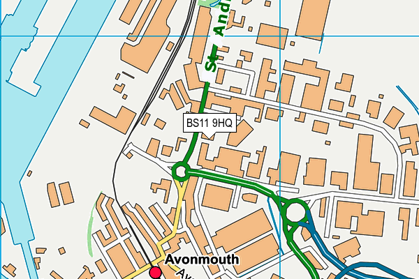 BS11 9HQ map - OS VectorMap District (Ordnance Survey) BS11 9HQ map - OS VectorMap District (Ordnance Survey)