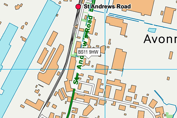BS11 9HW map - OS VectorMap District (Ordnance Survey) BS11 9HW map - OS VectorMap District (Ordnance Survey)
