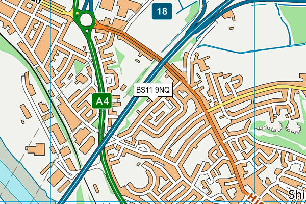 BS11 9NQ map - OS VectorMap District (Ordnance Survey)