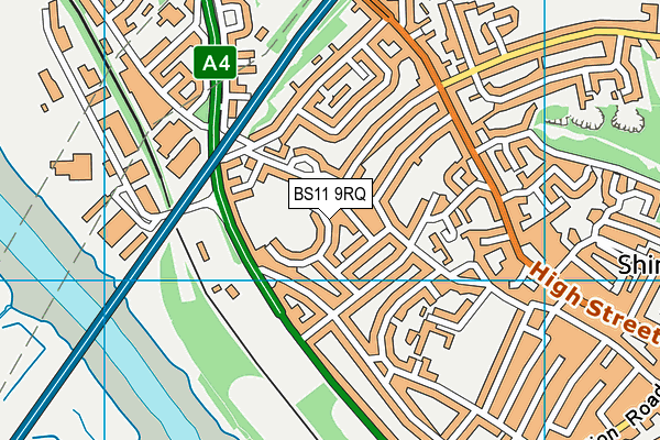 BS11 9RQ map - OS VectorMap District (Ordnance Survey)
