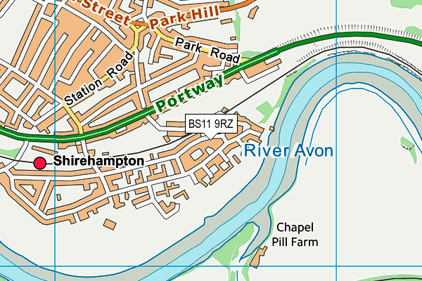 BS11 9RZ map - OS VectorMap District (Ordnance Survey)