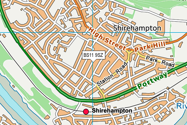BS11 9SZ map - OS VectorMap District (Ordnance Survey)