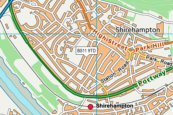 BS11 9TD map - OS VectorMap District (Ordnance Survey)