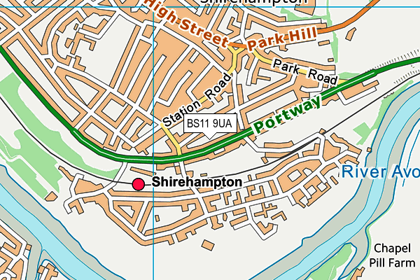 BS11 9UA map - OS VectorMap District (Ordnance Survey) BS11 9UA map - OS VectorMap District (Ordnance Survey)