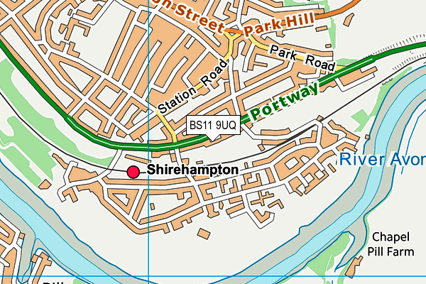BS11 9UQ map - OS VectorMap District (Ordnance Survey)