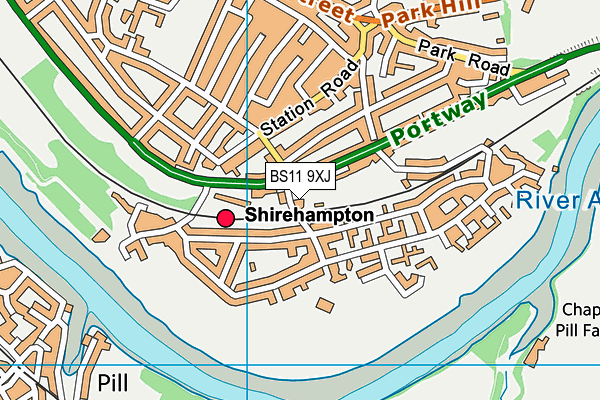 BS11 9XJ map - OS VectorMap District (Ordnance Survey)