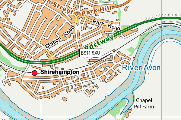 BS11 9XU map - OS VectorMap District (Ordnance Survey)