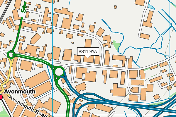 BS11 9YA map - OS VectorMap District (Ordnance Survey) BS11 9YA map - OS VectorMap District (Ordnance Survey)