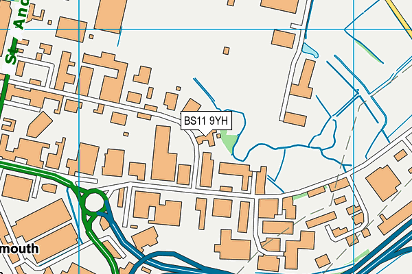 BS11 9YH map - OS VectorMap District (Ordnance Survey) BS11 9YH map - OS VectorMap District (Ordnance Survey)