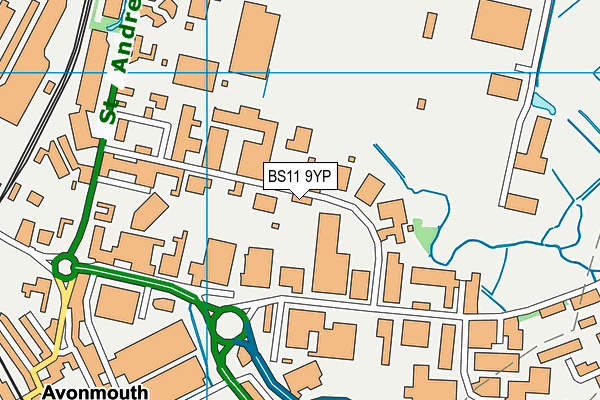 BS11 9YP map - OS VectorMap District (Ordnance Survey) BS11 9YP map - OS VectorMap District (Ordnance Survey)