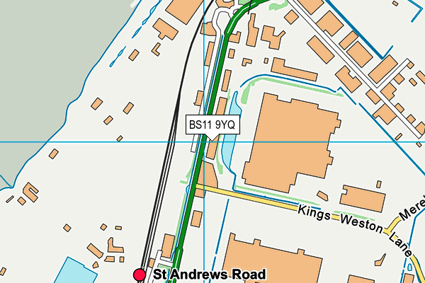 BS11 9YQ map - OS VectorMap District (Ordnance Survey) BS11 9YQ map - OS VectorMap District (Ordnance Survey)
