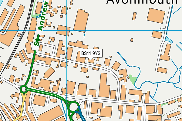 BS11 9YS map - OS VectorMap District (Ordnance Survey) BS11 9YS map - OS VectorMap District (Ordnance Survey)