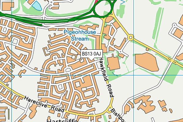 BS13 0AJ map - OS VectorMap District (Ordnance Survey) BS13 0AJ map - OS VectorMap District (Ordnance Survey)