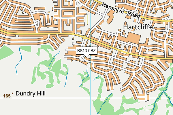 BS13 0BZ map - OS VectorMap District (Ordnance Survey) BS13 0BZ map - OS VectorMap District (Ordnance Survey)