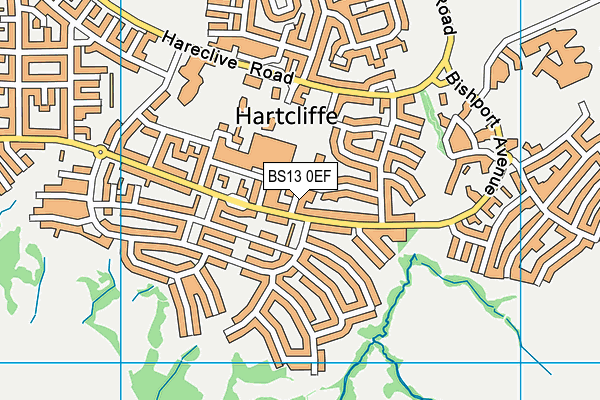 BS13 0EF map - OS VectorMap District (Ordnance Survey)