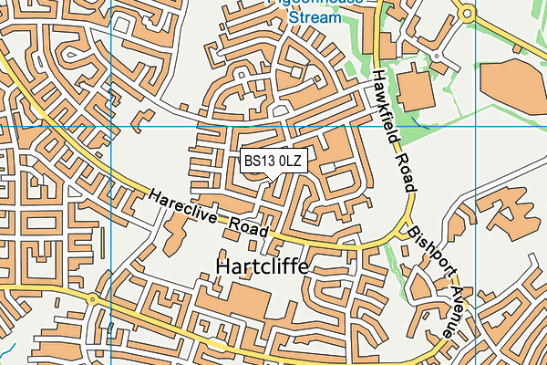 BS13 0LZ map - OS VectorMap District (Ordnance Survey)