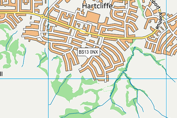 BS13 0NX map - OS VectorMap District (Ordnance Survey) BS13 0NX map - OS VectorMap District (Ordnance Survey)