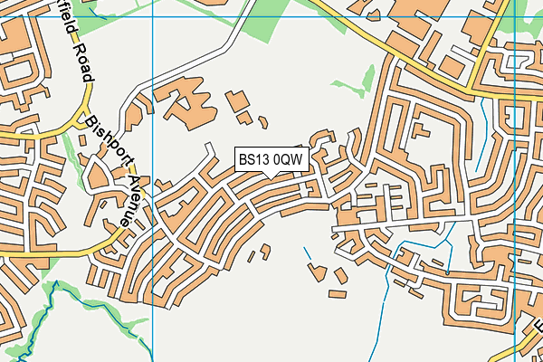 BS13 0QW map - OS VectorMap District (Ordnance Survey) BS13 0QW map - OS VectorMap District (Ordnance Survey)